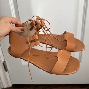 Theory NEW Women's Tan Sandals 7.5